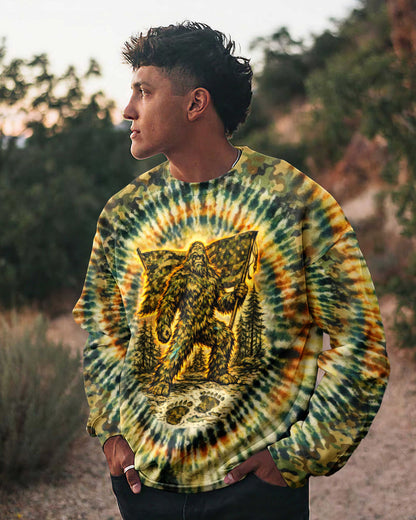 BIGFOOT WITH FLAG CAMOUFLAGE ALL OVER PRINT SHIRT