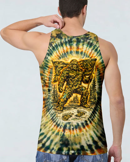 BIGFOOT WITH FLAG CAMOUFLAGE ALL OVER PRINT SHIRT