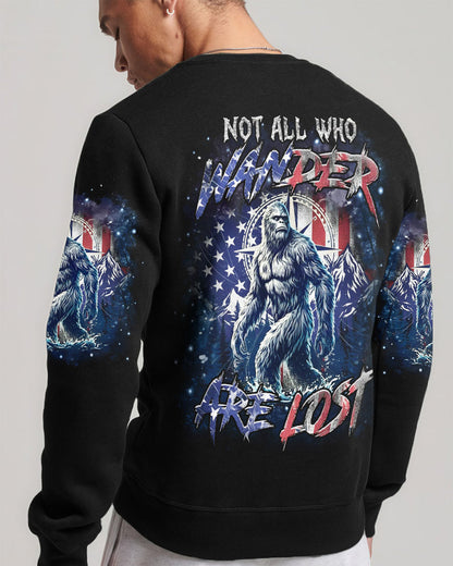 NOT ALL WHO WANDER ARE LOST BIGFOOT ALL OVER PRINT SHIRT