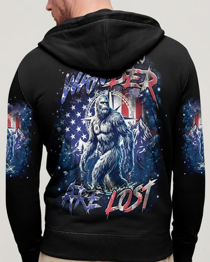 NOT ALL WHO WANDER ARE LOST BIGFOOT ALL OVER PRINT SHIRT