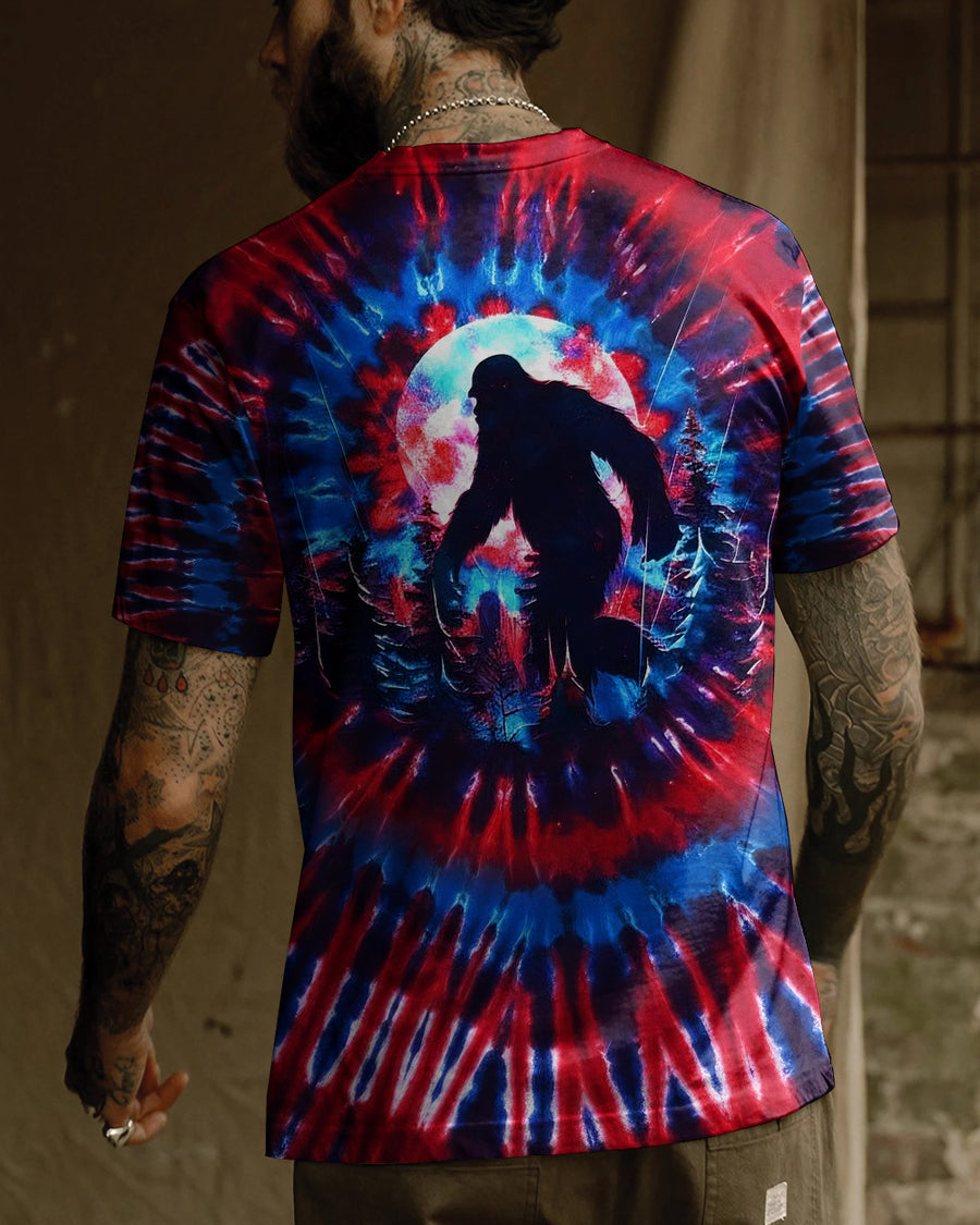 RED BLUE SWIRL BIGFOOT ALL OVER PRINT SHIRT