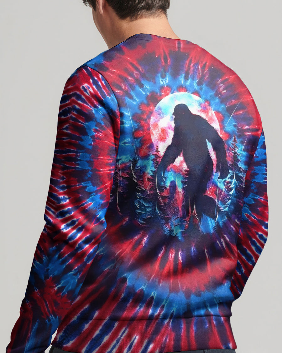 RED BLUE SWIRL BIGFOOT ALL OVER PRINT SHIRT