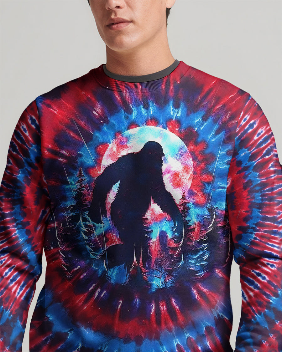 RED BLUE SWIRL BIGFOOT ALL OVER PRINT SHIRT
