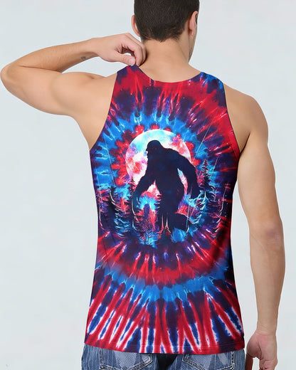 RED BLUE SWIRL BIGFOOT ALL OVER PRINT SHIRT