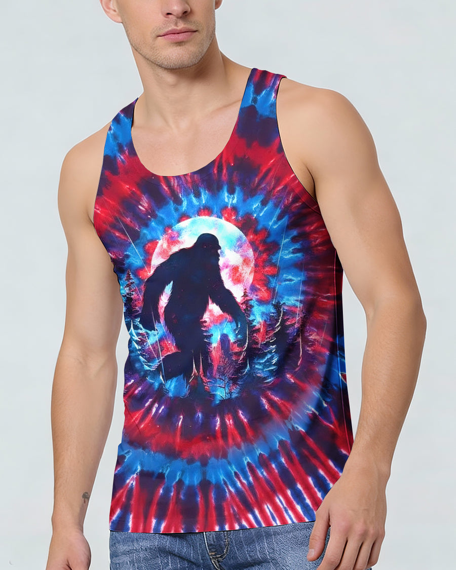RED BLUE SWIRL BIGFOOT ALL OVER PRINT SHIRT