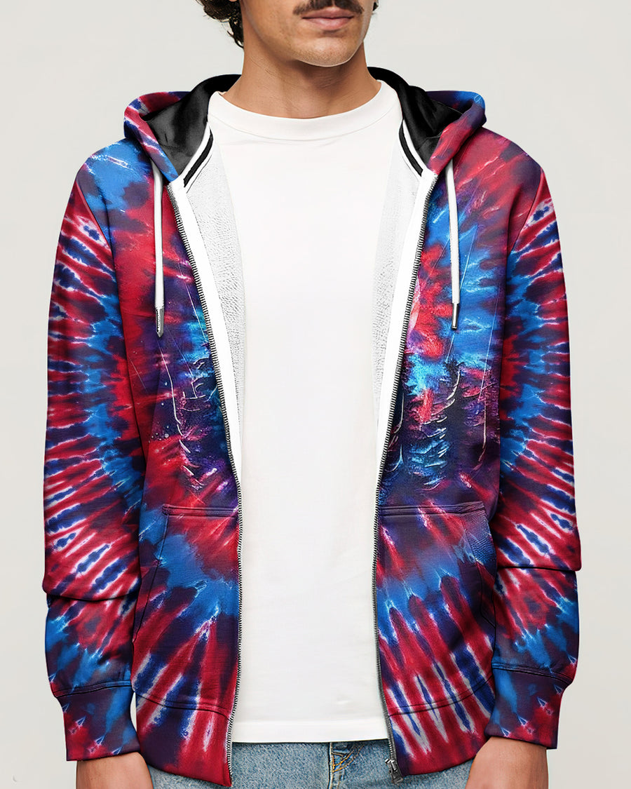 RED BLUE SWIRL BIGFOOT ALL OVER PRINT SHIRT