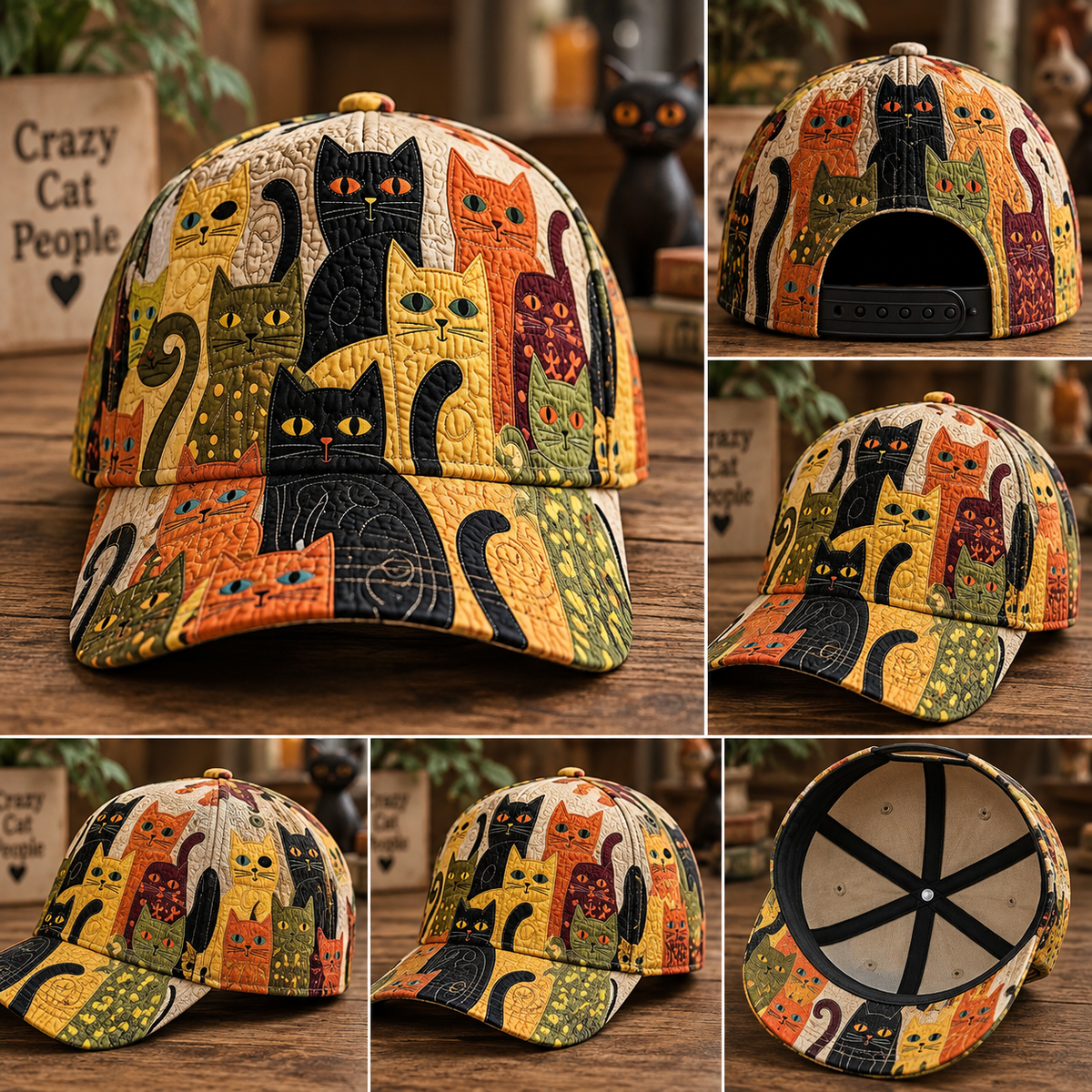 Colorful Cats Patchwork Classic Cap – Cute Animal Gift Lovers