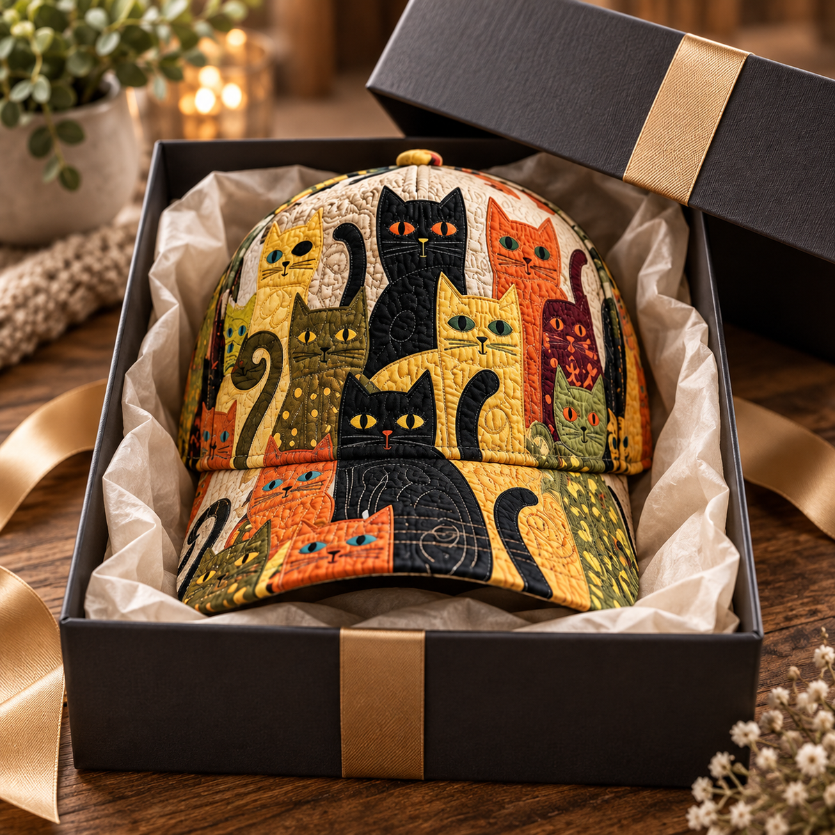 Colorful Cats Patchwork Classic Cap – Cute Animal Gift Lovers