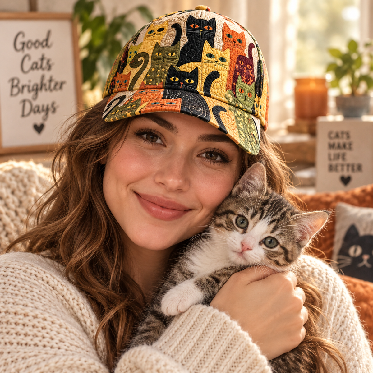Colorful Cats Patchwork Classic Cap – Cute Animal Gift Lovers