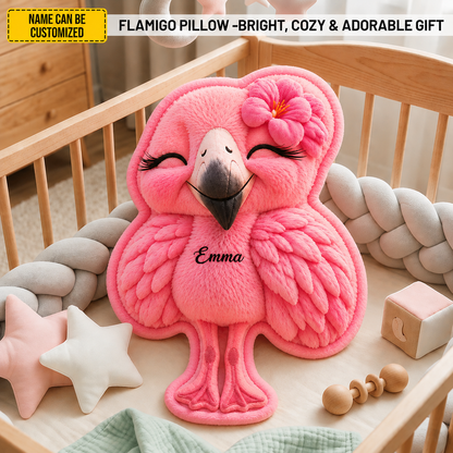 Personalized Flamingo Custom Shaped Pillow