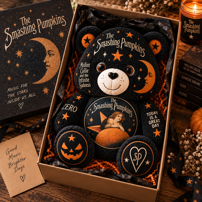The Smashing Pumpkins Custom Shaped Bear Pillow – Alternative Rock Inspired Gift for Smashing Pumpkins Fans