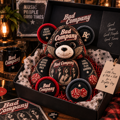 Bad Company Custom Shaped Bear Pillow – Classic Rock Music Inspired Gift for Fans