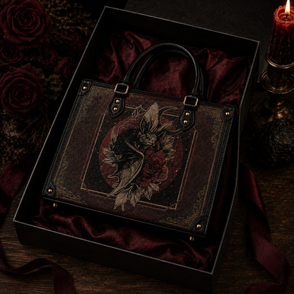 Gothic Bat Leather Handbag – The Perfect Gift for Dark Souls