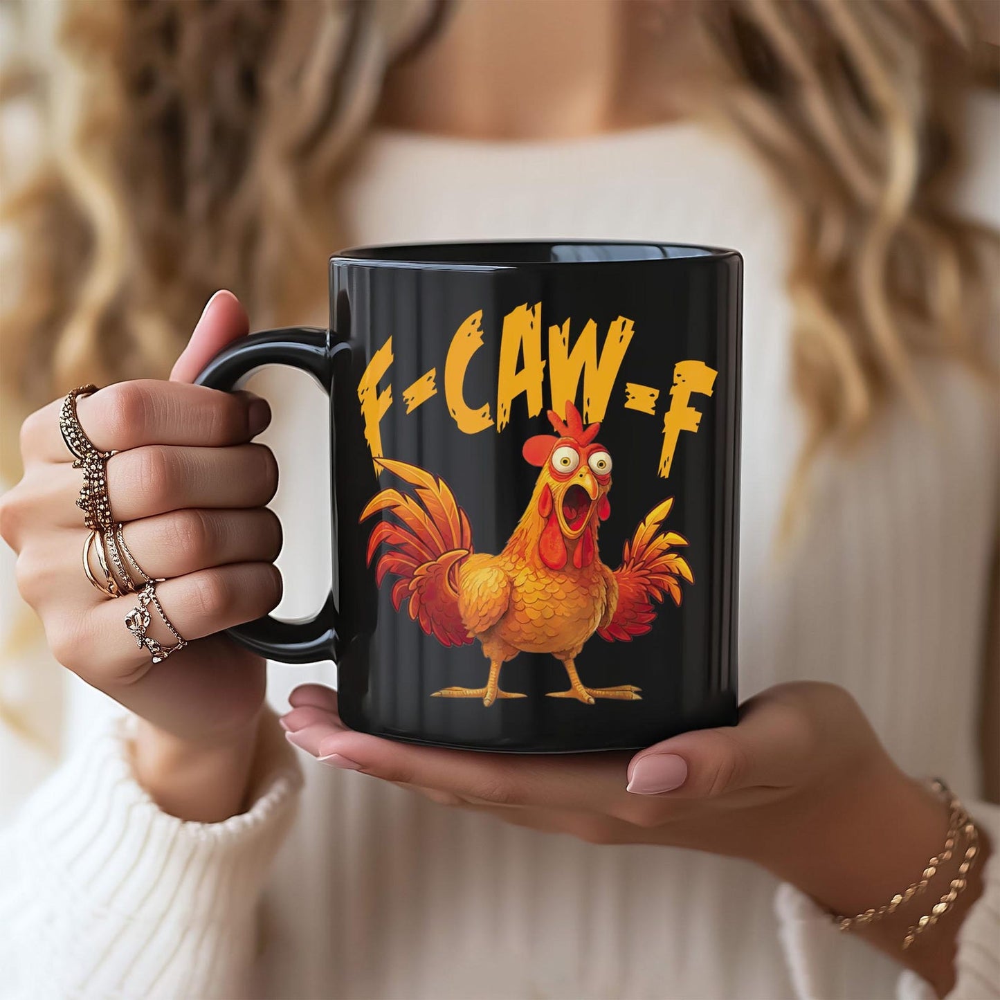 Funny F-Caw-F Chicken Coffee Mug