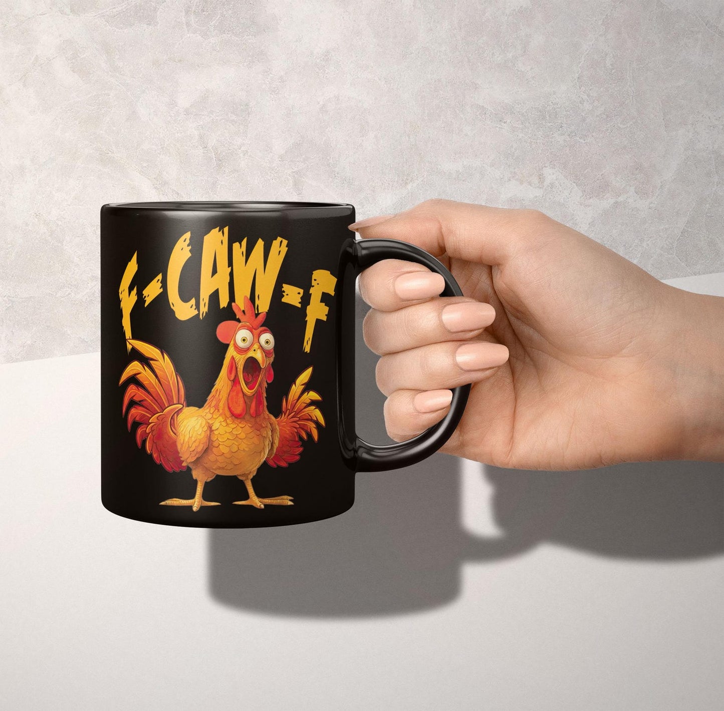 Funny F-Caw-F Chicken Coffee Mug