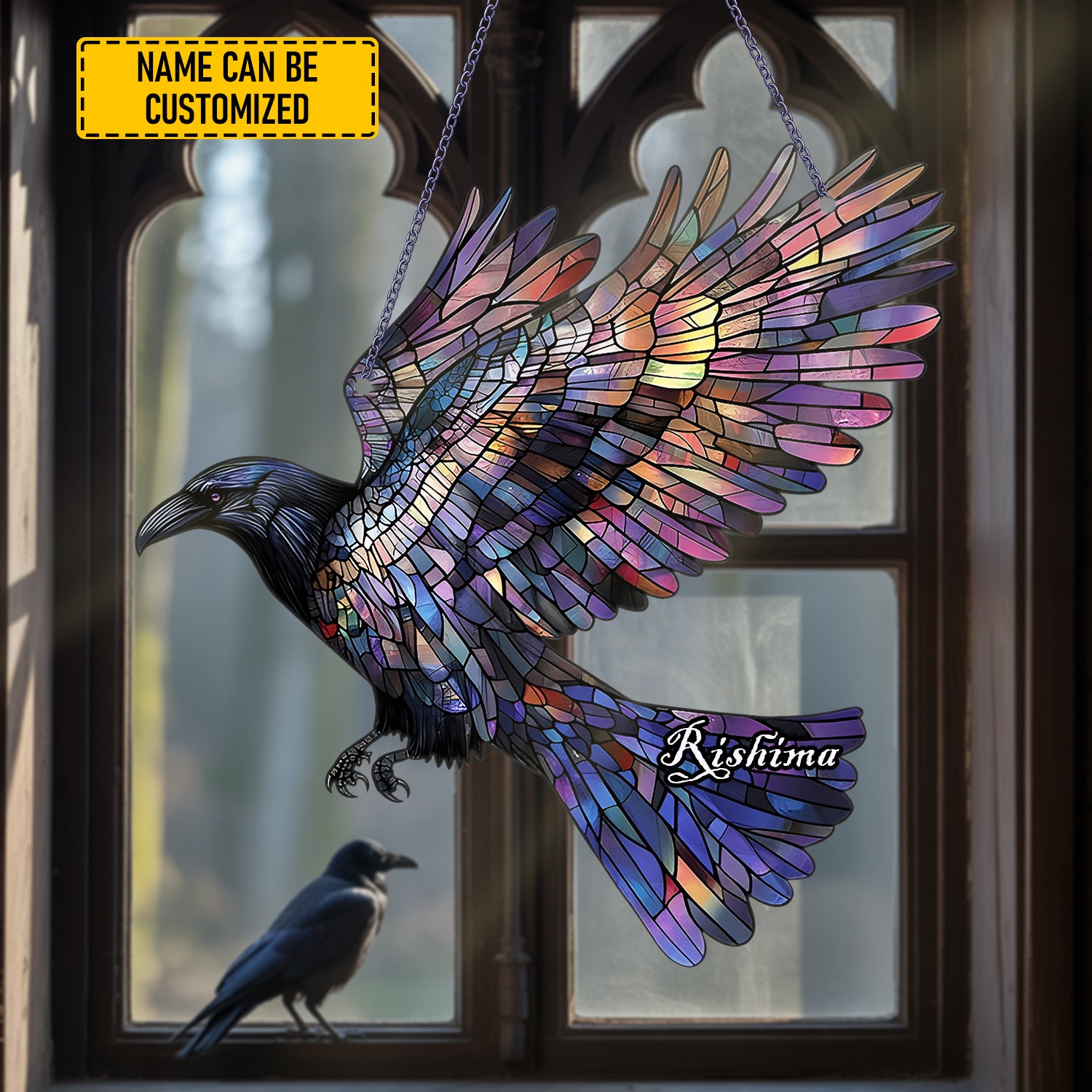 Raven Window Frame Raven Glow - Personalized Acrylic Window – Soumora Brand