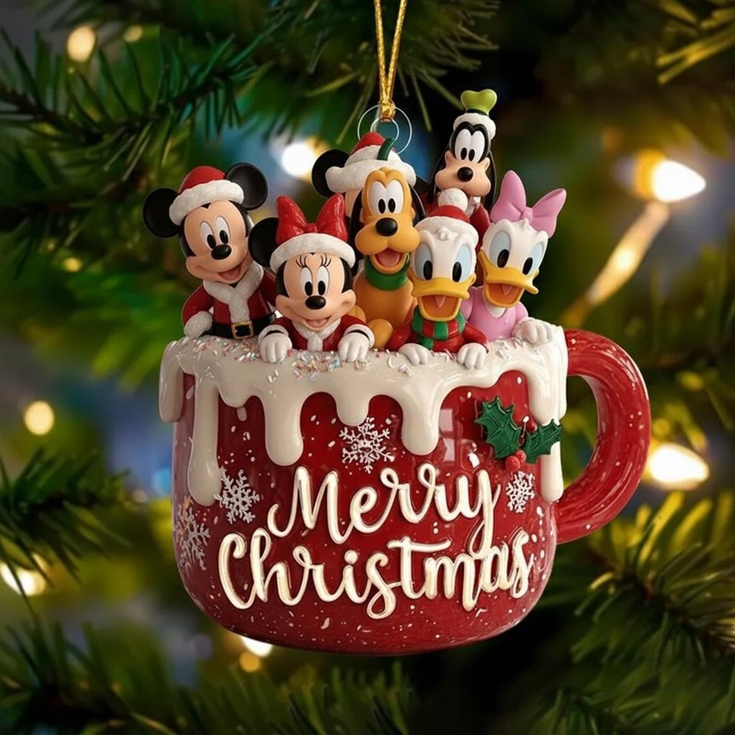 Christmas Cup Family Acrylic Ornament