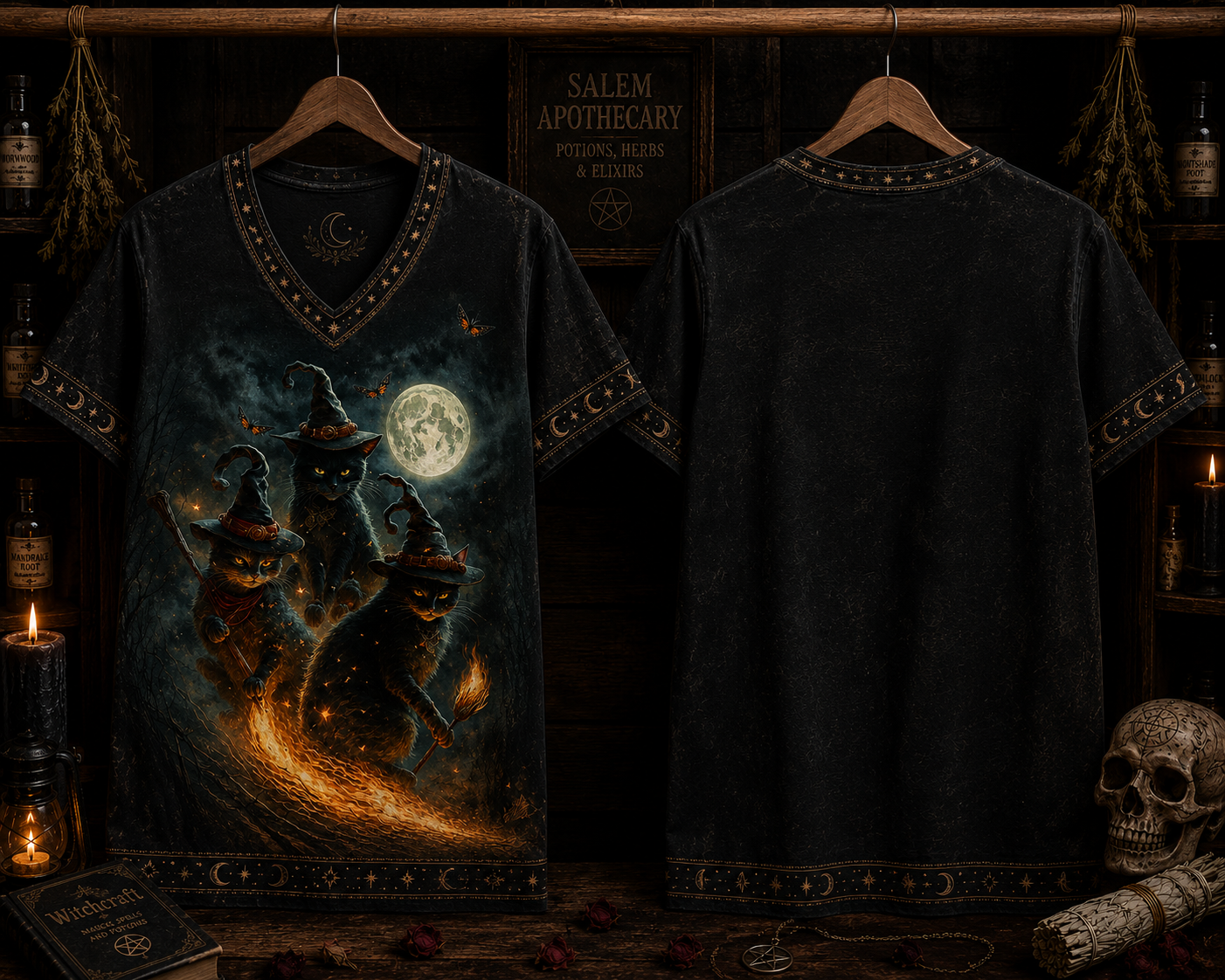 Witch Black Cat Magic Shirt – Witchy Gothic Halloween Shirt