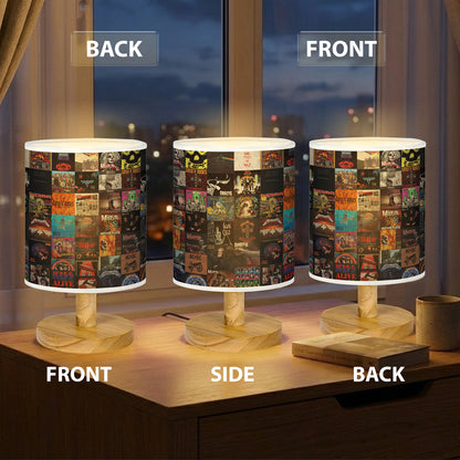 Classic Rock Retro Base Fabric Lamp, Vintage Rock Lamp for Music Lovers, Retro Home