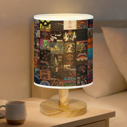 Classic Rock Retro Base Fabric Lamp, Vintage Rock Lamp for Music Lovers, Retro Home