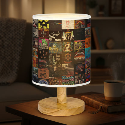 Classic Rock Retro Base Fabric Lamp, Vintage Rock Lamp for Music Lovers, Retro Home