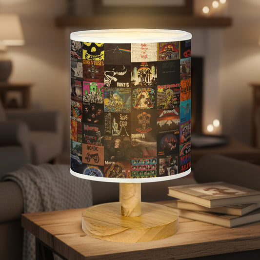 Classic Rock Retro Base Fabric Lamp, Vintage Rock Lamp for Music Lovers, Retro Home