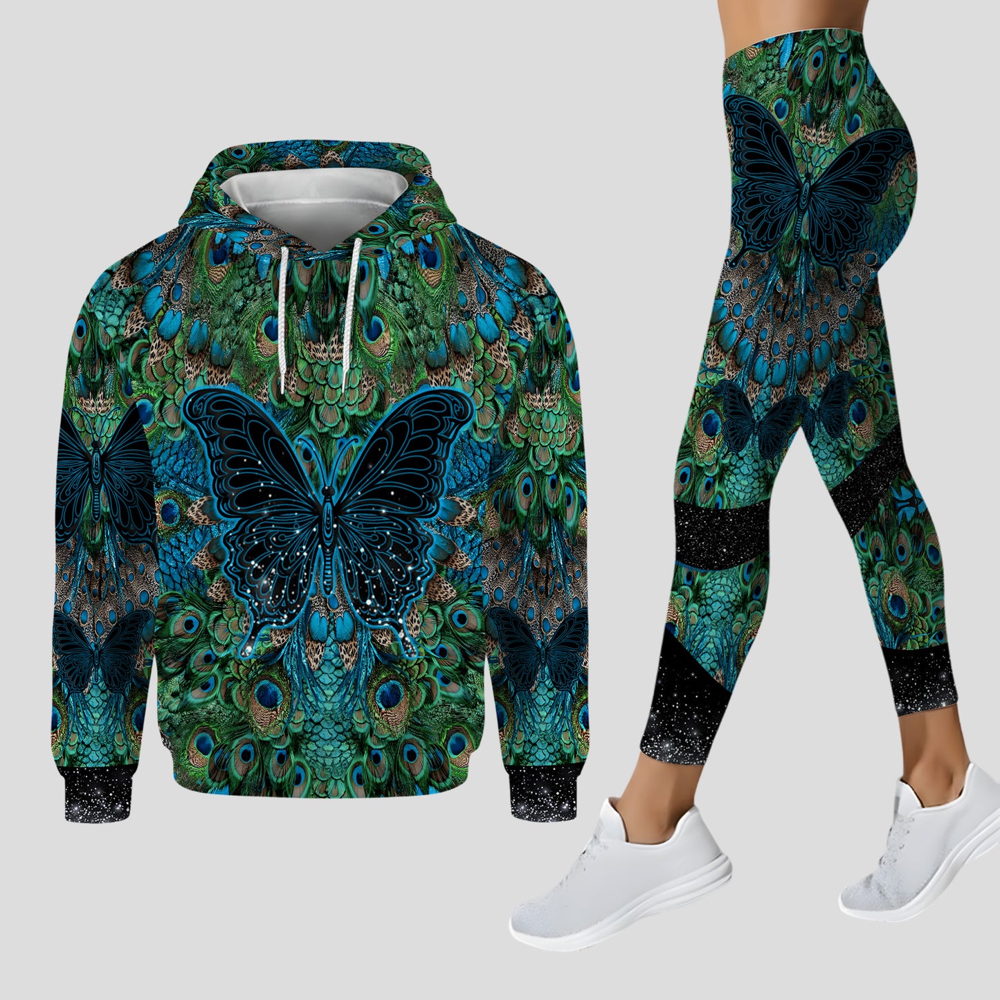 Butterfly Lace & Floral - Personalized Hoodie and Leggings