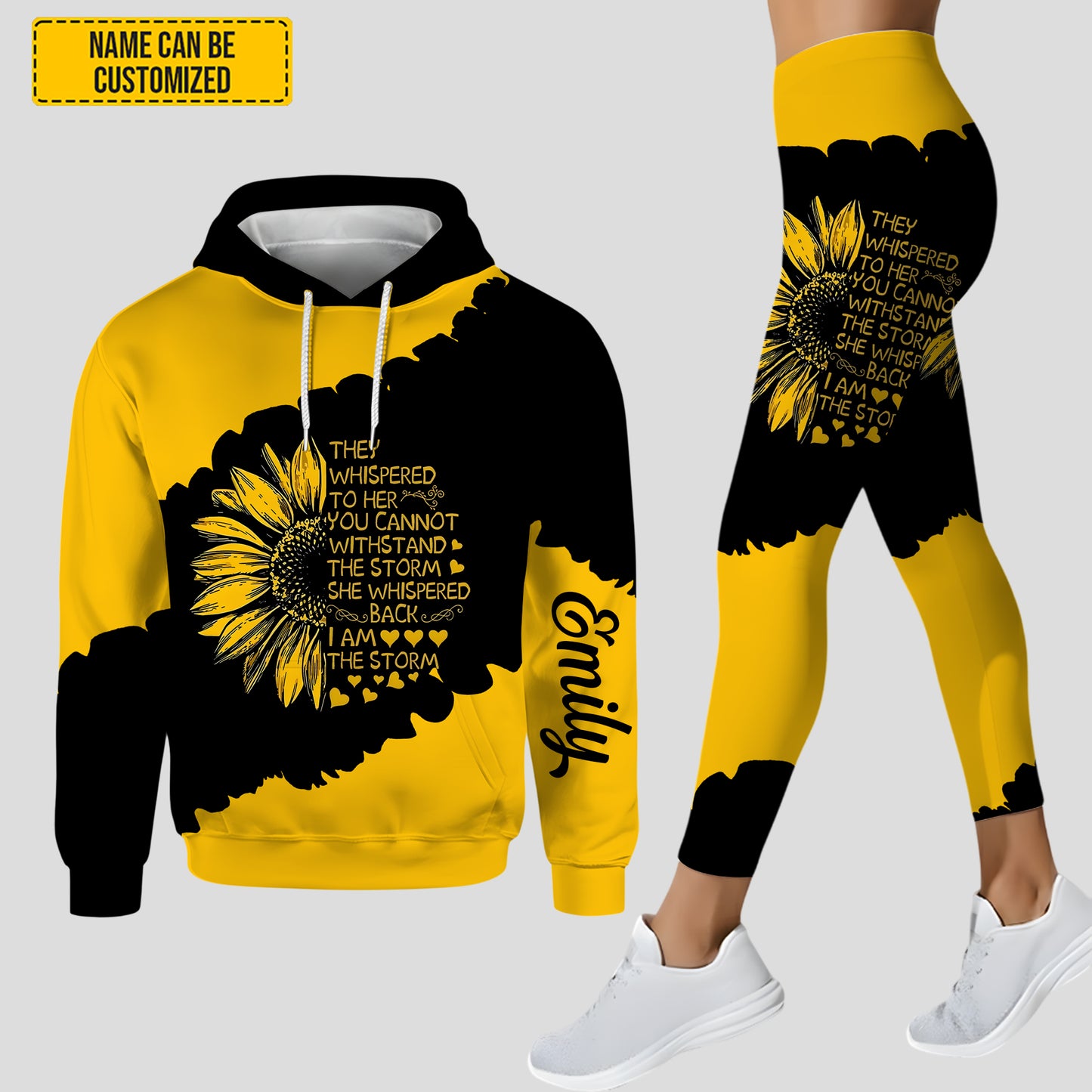 Beautiful Sunflower - Personalized Hoodie and Leggings