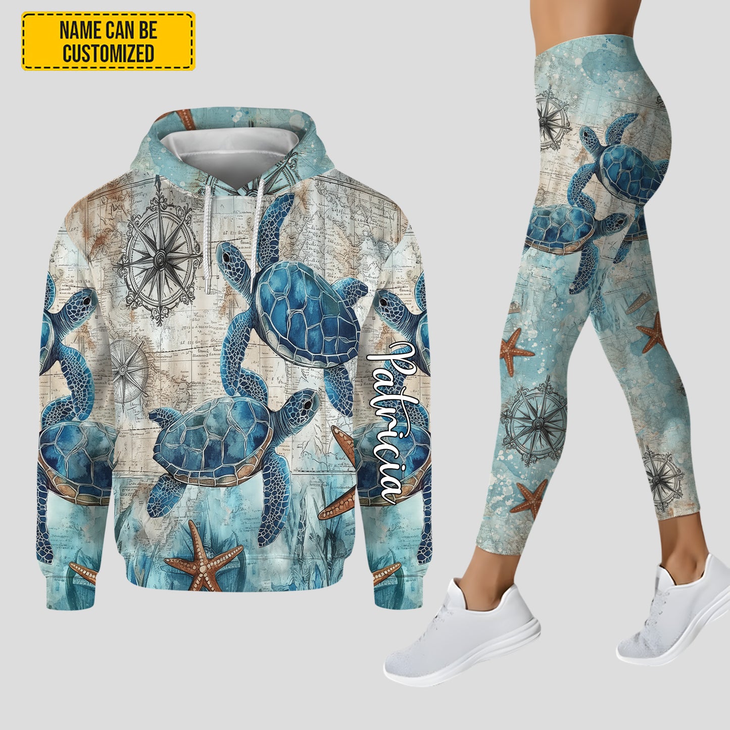 Personalized Sea Turtles Hoodie and Leggings