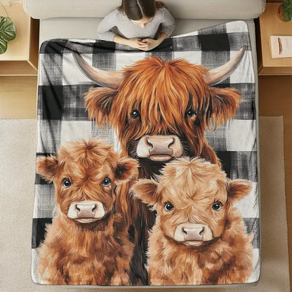 Cozy Christmas Cow Blanket - Perfect Holiday Gift