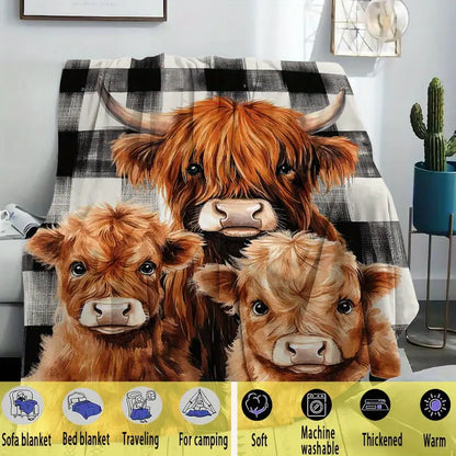 Cozy Christmas Cow Blanket - Perfect Holiday Gift