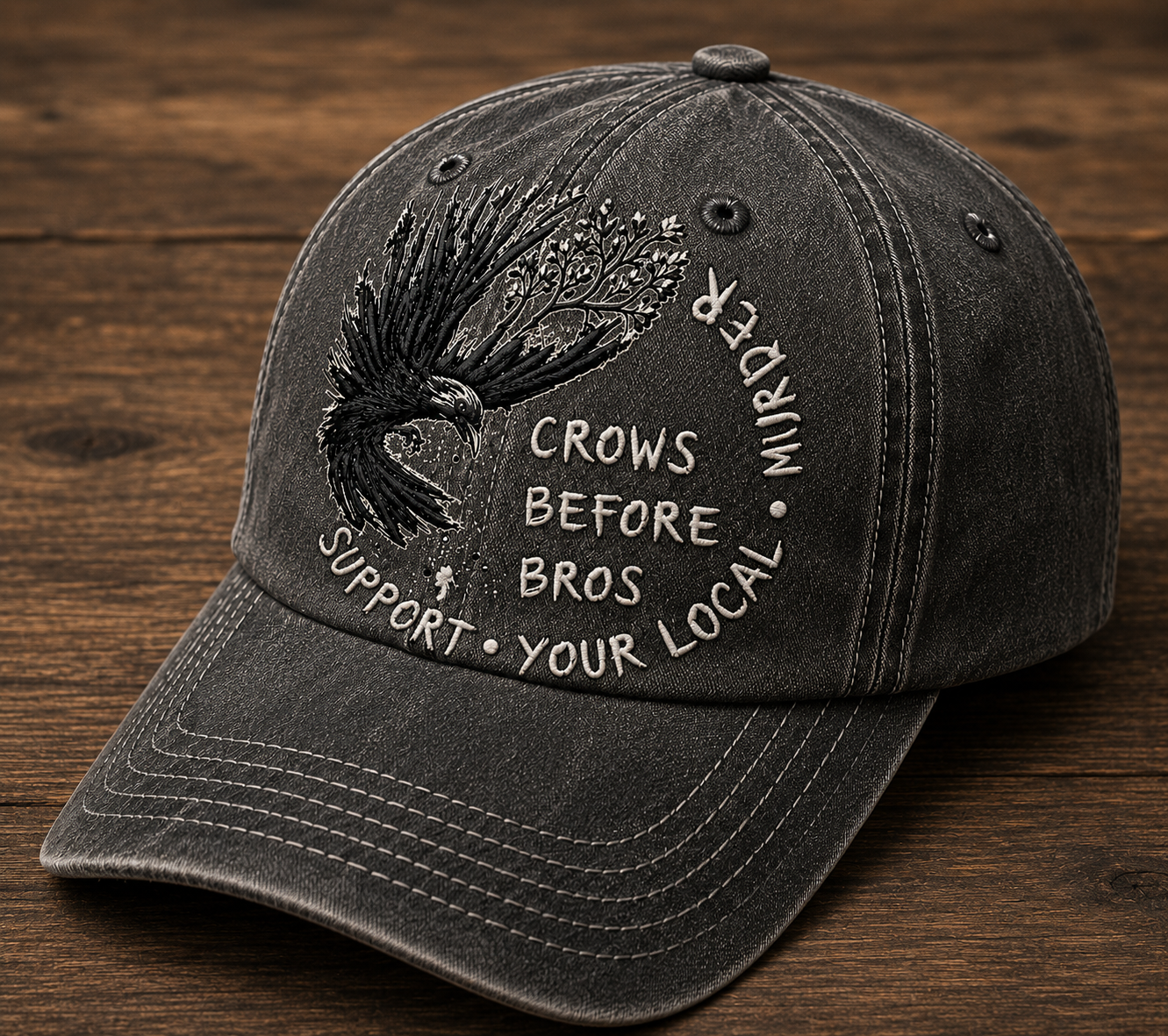 Support, Your Local, Murder, Crow Before - Denim Cap