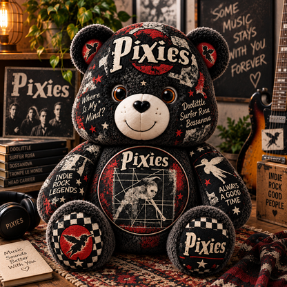 Pixies Custom Shaped Bear Pillow – Alternative Rock Inspired Gift for Pixies Fans