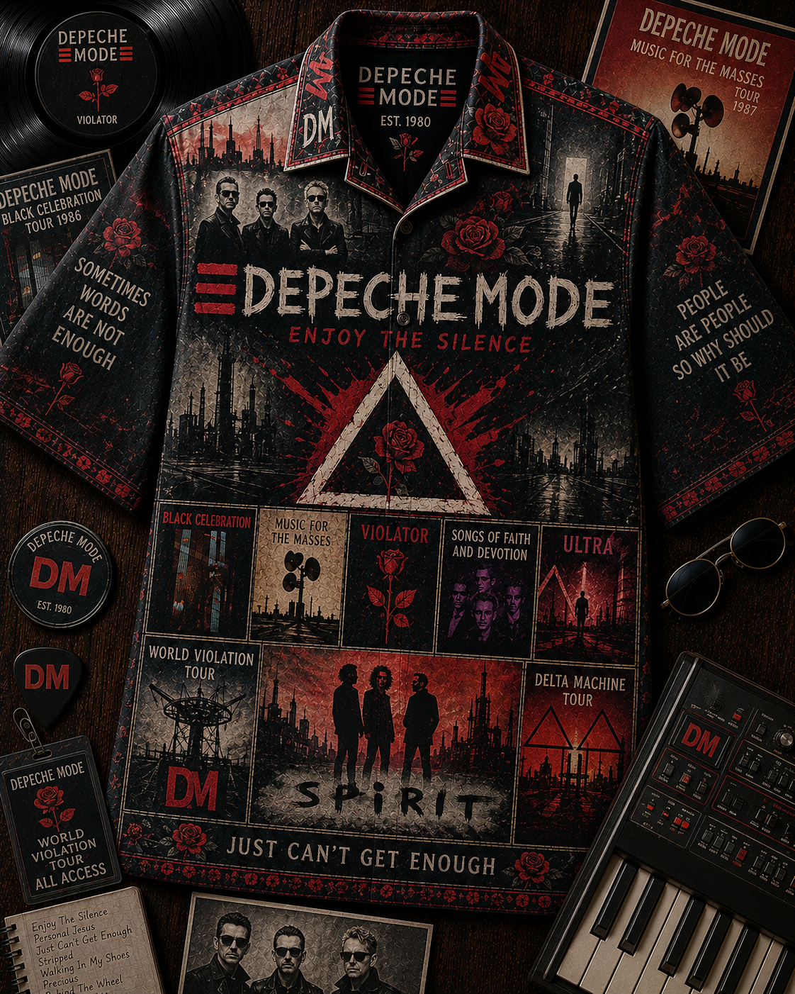 Depeche Mode Band Hawaiian Shirt - Vintage Music Rock Fan Gift 2