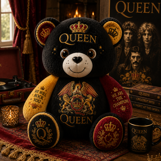 Queen Bear Custom Shaped Pillow – Gift for Classic Music Lover