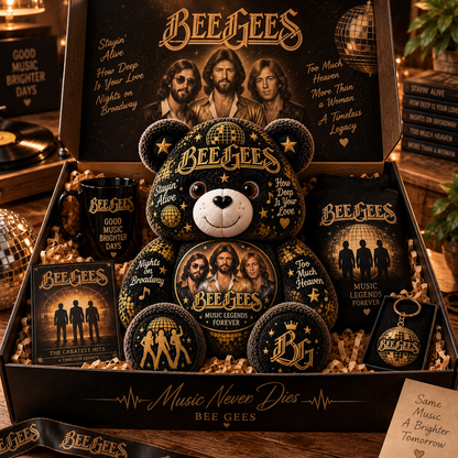 Bee Gees Bear Custom Shaped Pillow – Disco Music Fan Gift