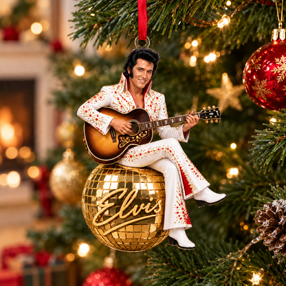 Elvis Presley Brighter Christmas Rock N Roll Legend Ornament