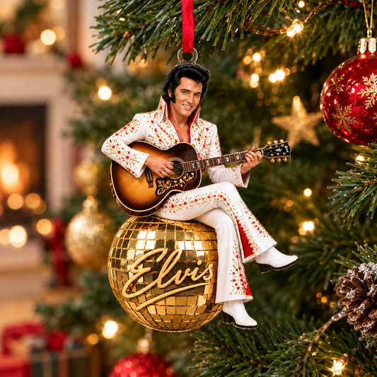 Elvis Presley Brighter Christmas Rock N Roll Legend Ornament
