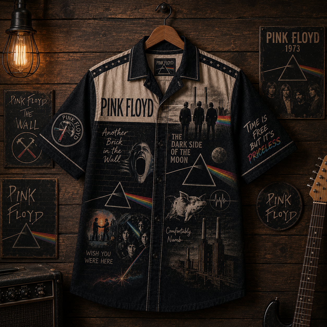 Pink Floyd Hawaiian Shirt - Vintage Music Fan Gift