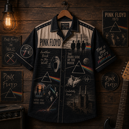 Pink Floyd Hawaiian Shirt - Vintage Music Fan Gift