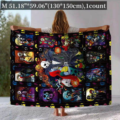 Couple Skull Gothic Blanket