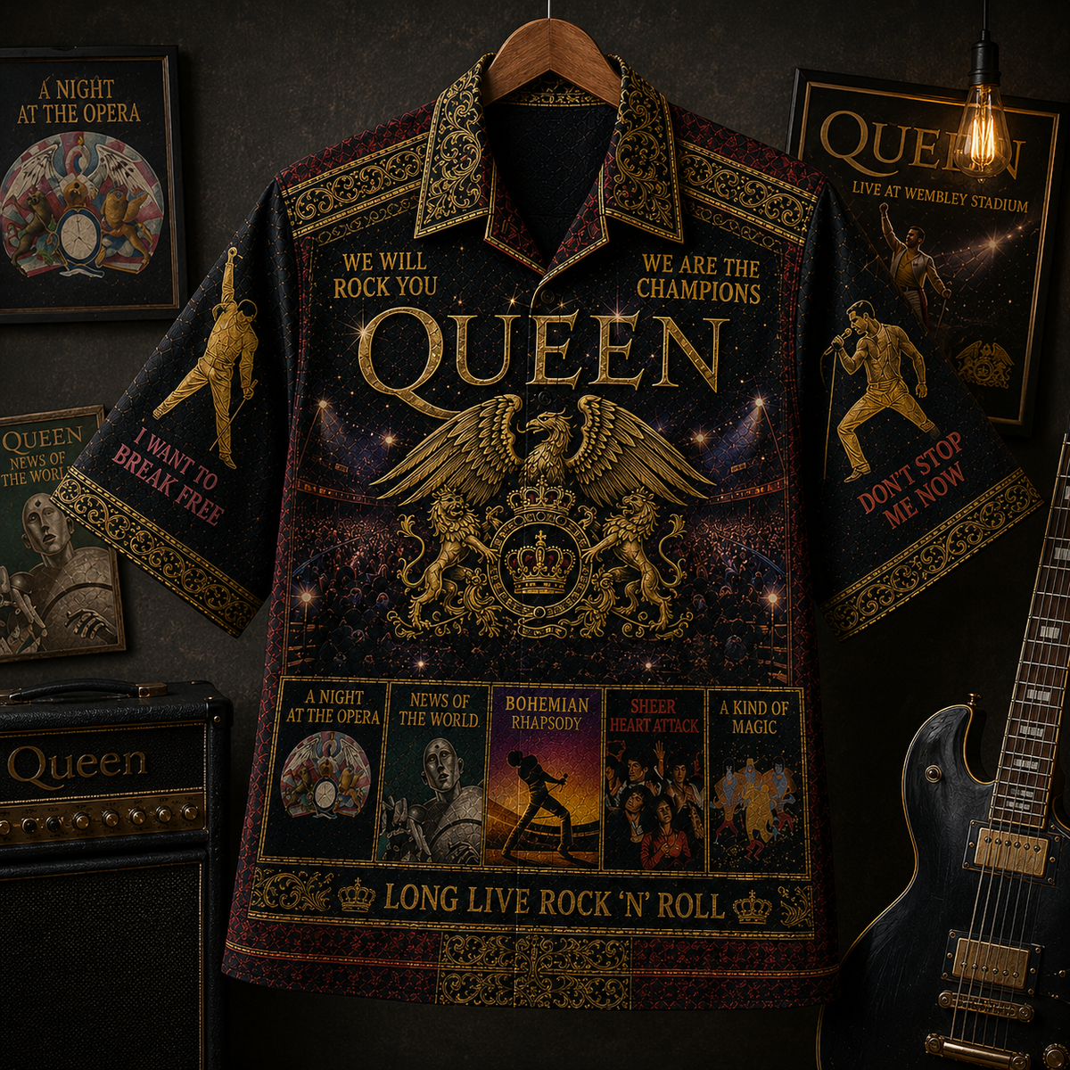 Queen Band Hawaiian Shirt - Vintage Music Rock Fan Gift 2