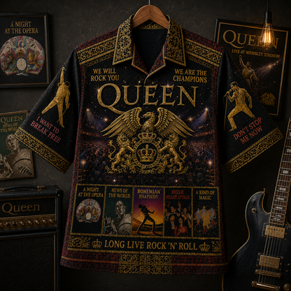 Queen Band Hawaiian Shirt - Vintage Music Rock Fan Gift 2