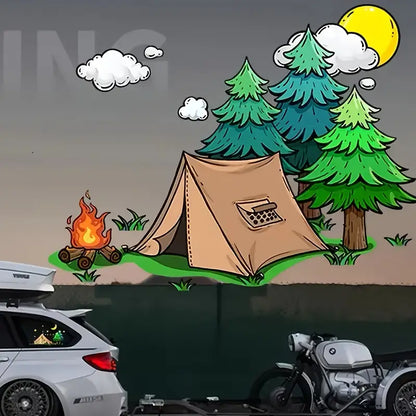 Camping Adventure Vinyl Sticker