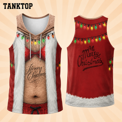 Funny Santa Bikini All Over Print Shirt, Ugly Christmas Outfit, Family Matching Tee