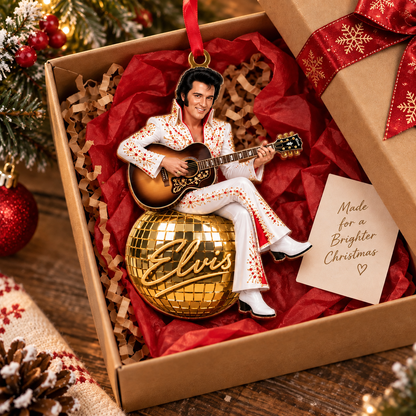 Elvis Presley Brighter Christmas Rock N Roll Legend Ornament