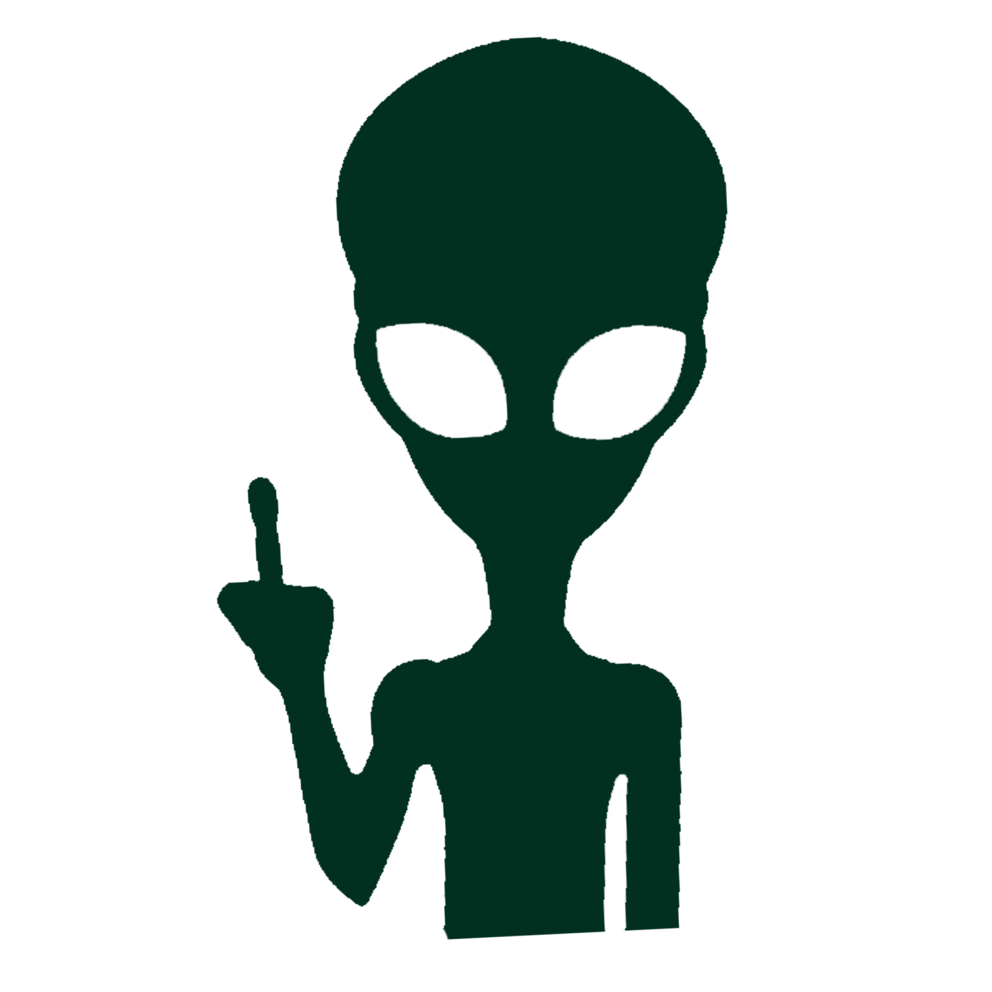 Alien Says No – UFO Vinyl Sticker