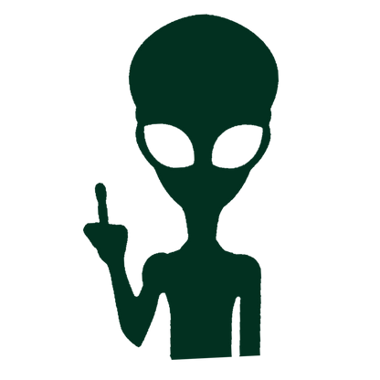 Alien Says No – UFO Vinyl Sticker