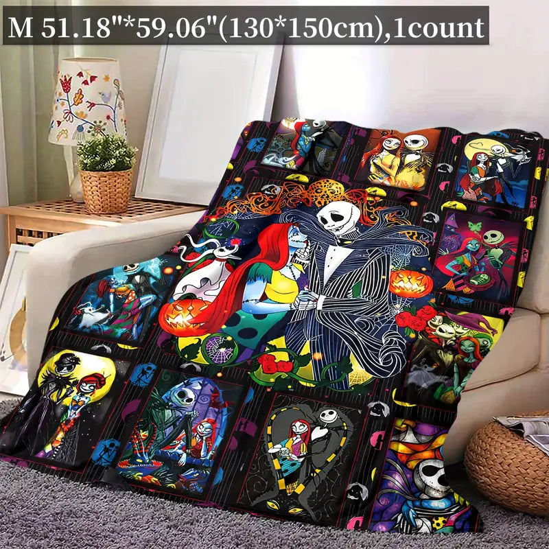 Couple Skull Gothic Blanket