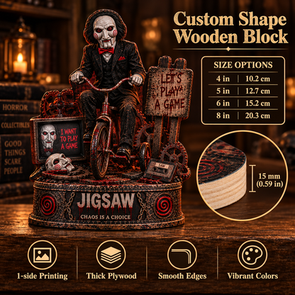 Jigsaw Let’s Play A Game Halloween - Horror Collectible Table Decor